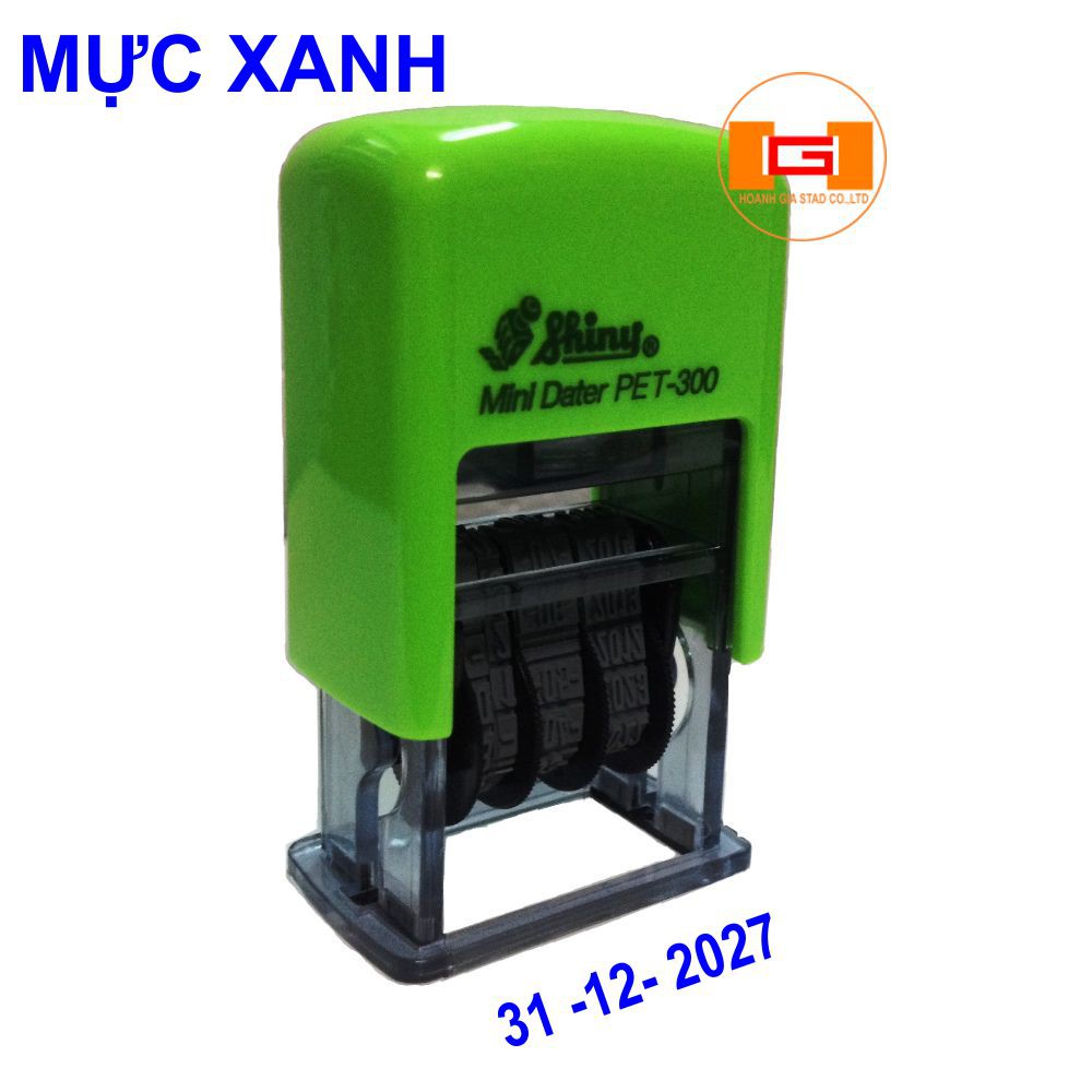 [ĐỌC PHẦN MÔ TẢ] Dấu Chuyển Đổi Ngày-Tháng-Năm Liền Mực Mini Dater Shiny PET 300/400