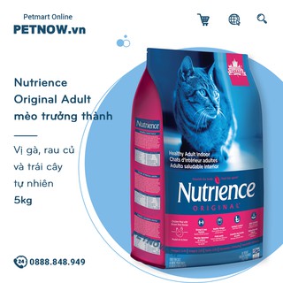 Thức ăn mèo Nutrience Original Adult thịt gà rau củ 5kg - Mèo trưởng thành