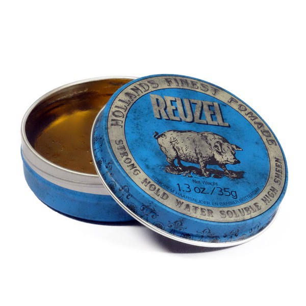 Sáp Vuốt Tóc Cao Cấp Pomade Reuzel Blue - Giữ Nếp Cứng - Độ Bóng Cao