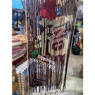 Mành gỗ chữ Phúc(hạt gỗ bồ đề mau dày)
