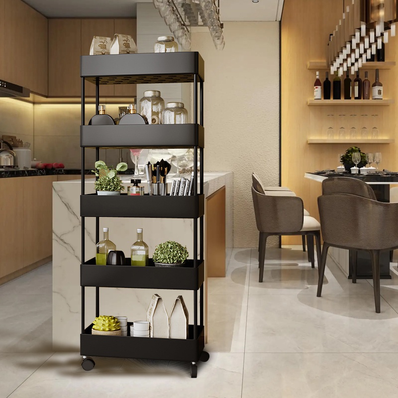 Giá để đồ nhà bếp 5/4/3 lớp,Kệ Để Đồ Đa Năng có bánh xe,kệ trong nhà tắm,lưu trữ gia đình
