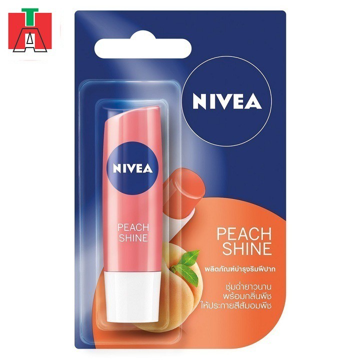 85077-Son dưỡng ẩm NIVEA sắc cam hương đào 4.8g