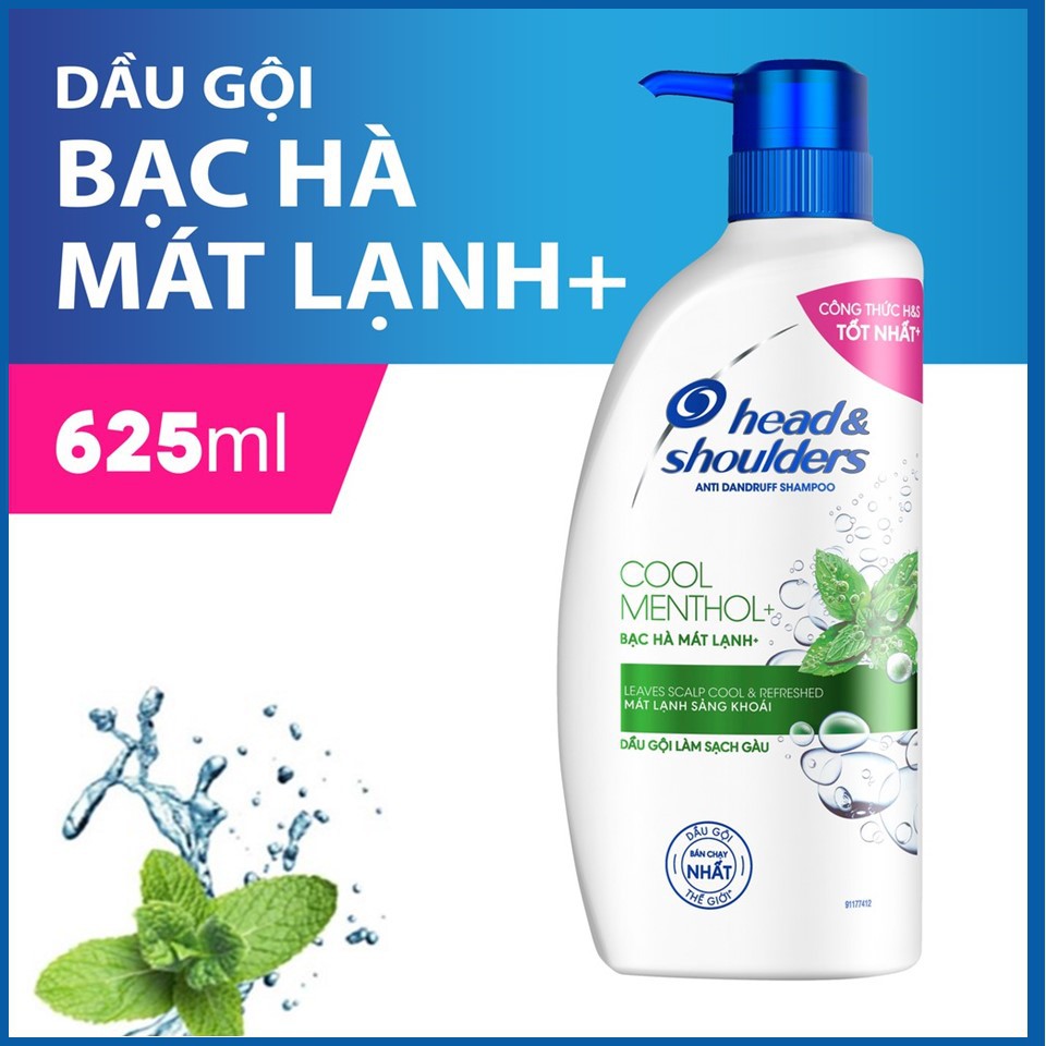 Dầu gội Head&Shoulders Bạc hà 625ml