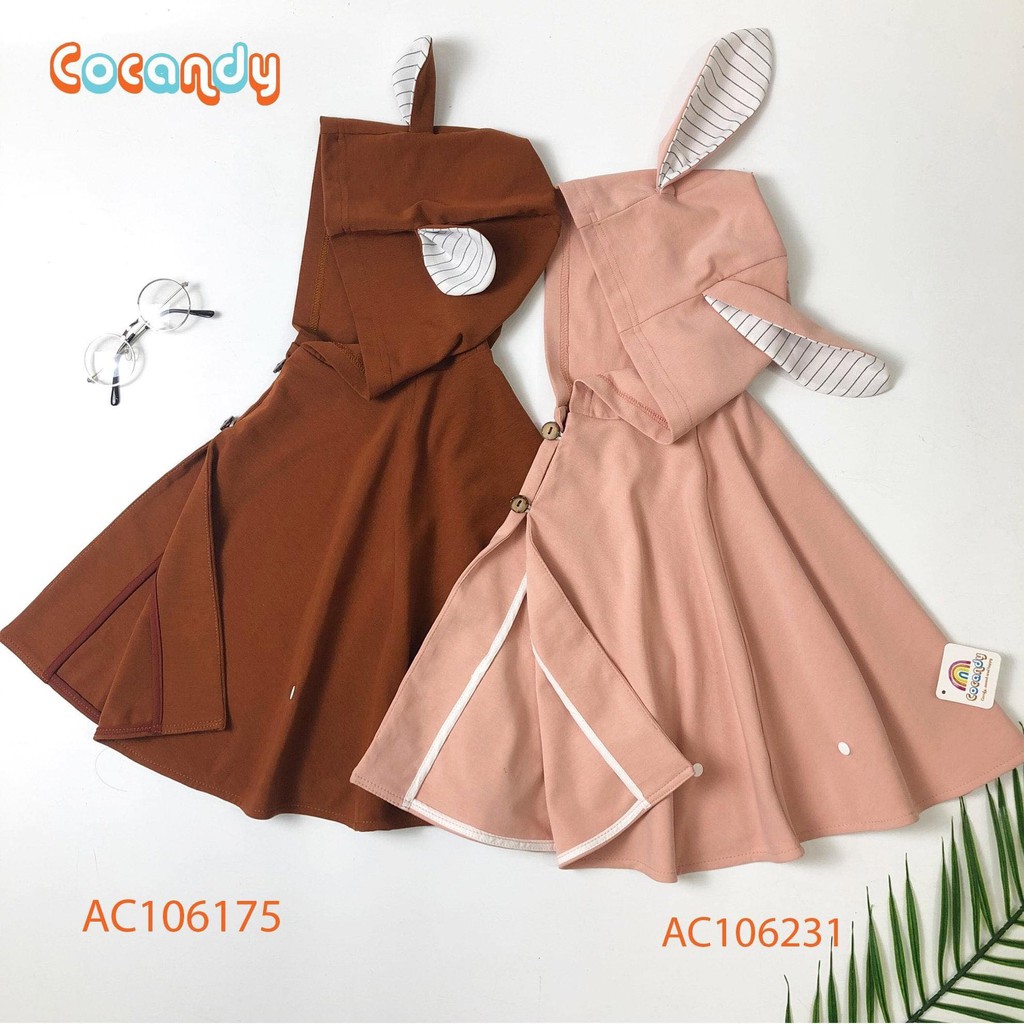 [Cocandy Official Store] Áo choàng cho bé -áo choàng nắng cho bé, mẫu tai thỏ từ 5kg đến 23kg chất liệu cotton cao cấp