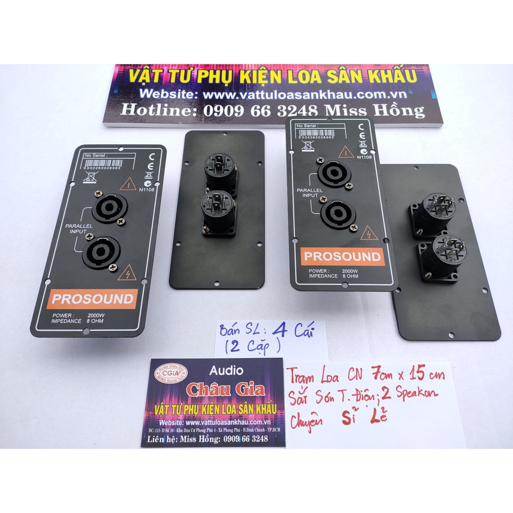 Trạm loa bằng sắt 7cmx15cm 4 cái Audio Châu Gia