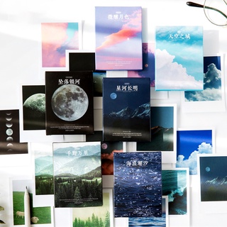 Sticker hộp chủ đề Không Gian Mênh Mông - Hộp 30 miếng dán trang trí sổ tay bullet journal - M476