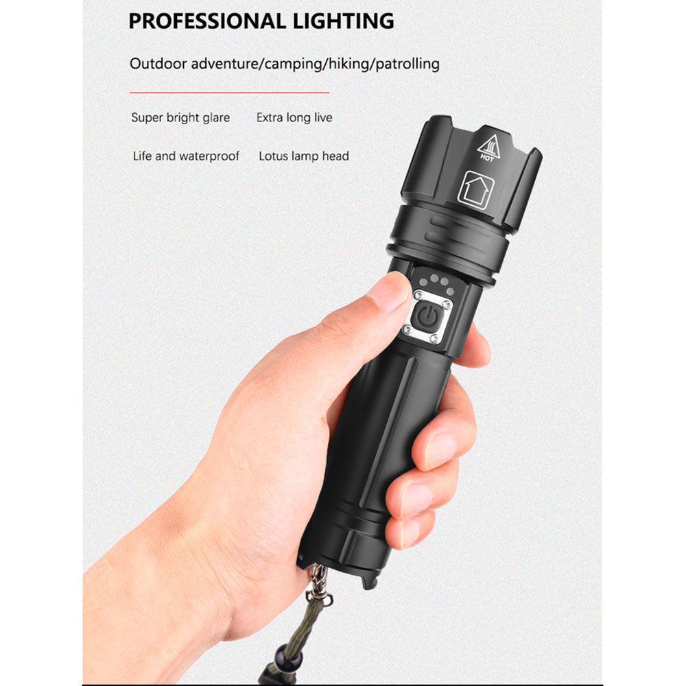 Đèn Pin Xhp70 LED Siêu Sáng Có Màn Hình Hiển Thị Tiện Dụng