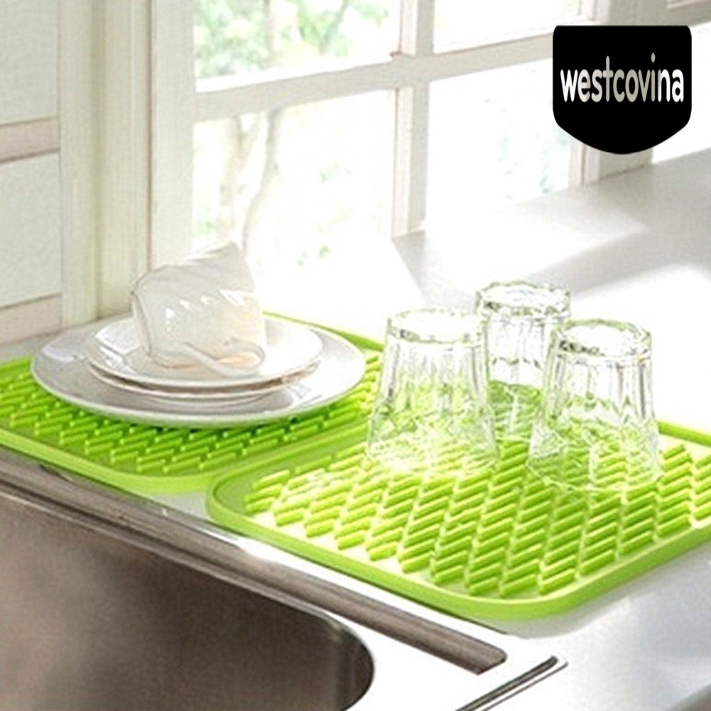 [Hot]☀ Tấm Lót Nồi Bằng Silicon Cách Nhiệt Chống Trượt Hình Vuông Màu Sắc Tươi Sáng