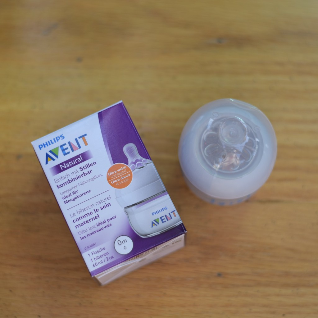 Bình sữa Philips AVENT Natural 60ml - Thiết kể tự nhiên (cổ rộng)