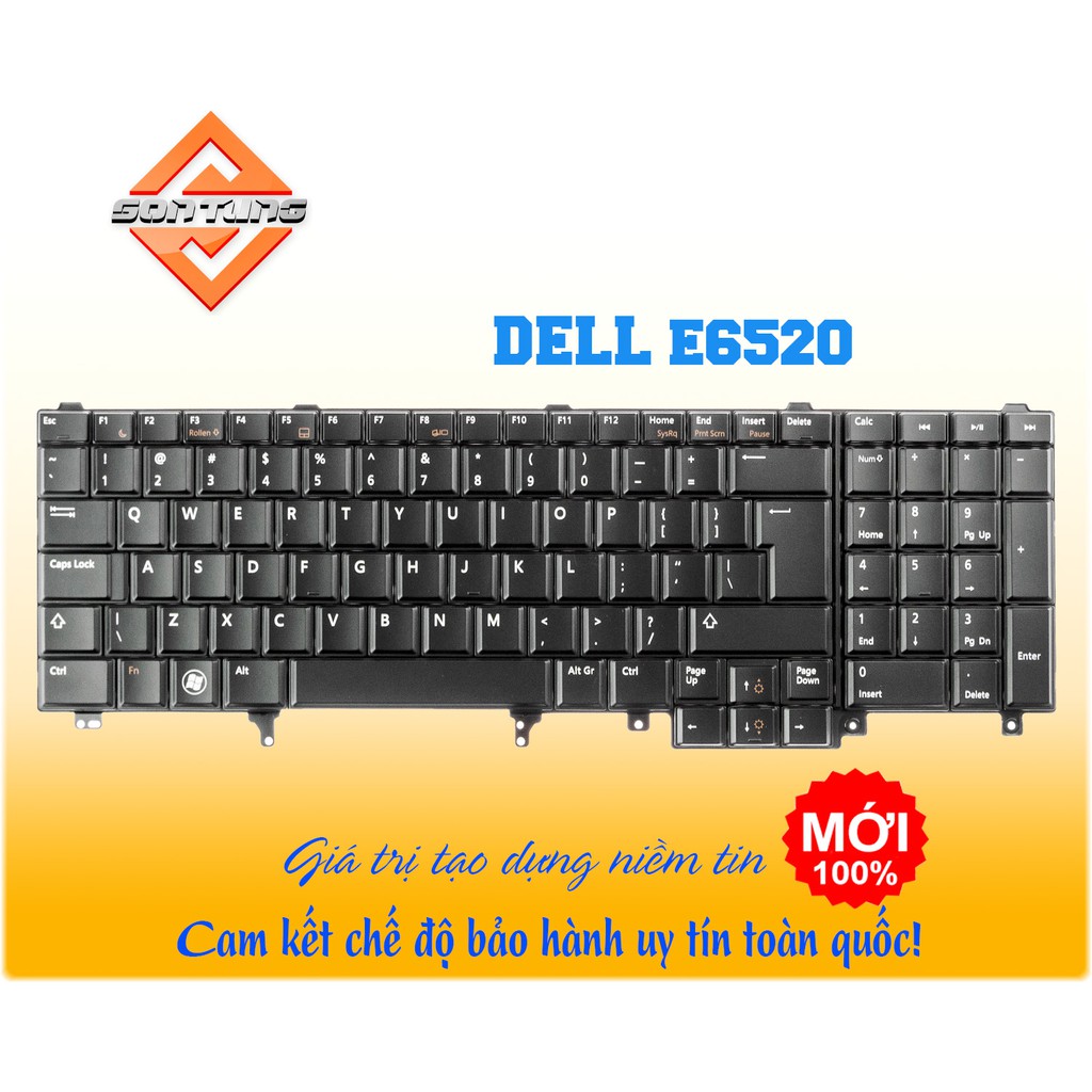 Bàn Phím Laptop Dell Latitude E6520 E6530 E5520 E5530 hàng nhập khẩu
