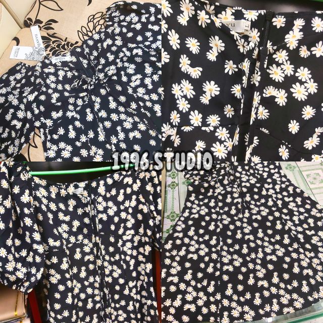 ORDER Váy hoa cúc nhí dáng tay bồng mặc được 2 kiểu có big size có ảnh thật | BigBuy360 - bigbuy360.vn