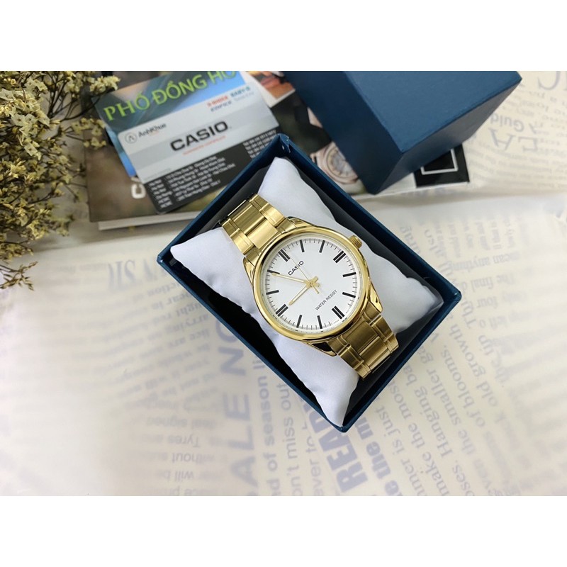Đồng hồ nam dây kim loại Casio chính hãng Anh Khuê MTP-V005G-7AUDF