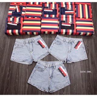Quần short jeans trơn