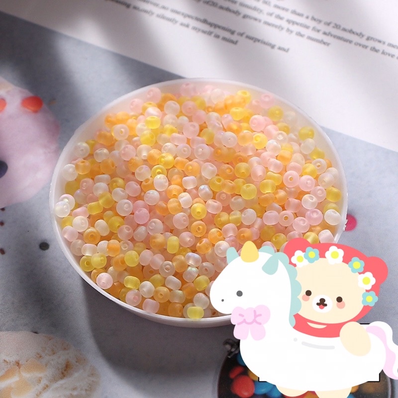 Hạt cườm mờ xâu vòng handmade, hạt cườm mix màu ,hạt gạo xâu vòng tay , vòng chân diy handmade