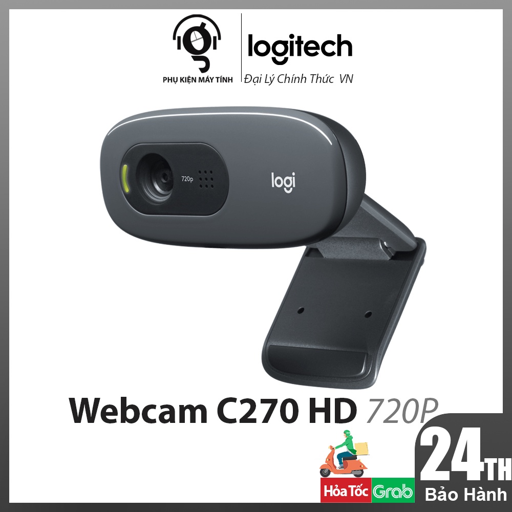 Webcam Logitech C270 HD - Hàng Chính Hãng