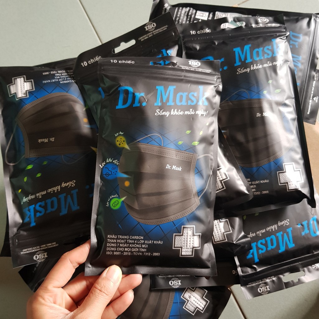 Khẩu trang than hoạt tính Dr.Mark 4 lớp (Sử dụng được nhiều lần) | BigBuy360 - bigbuy360.vn
