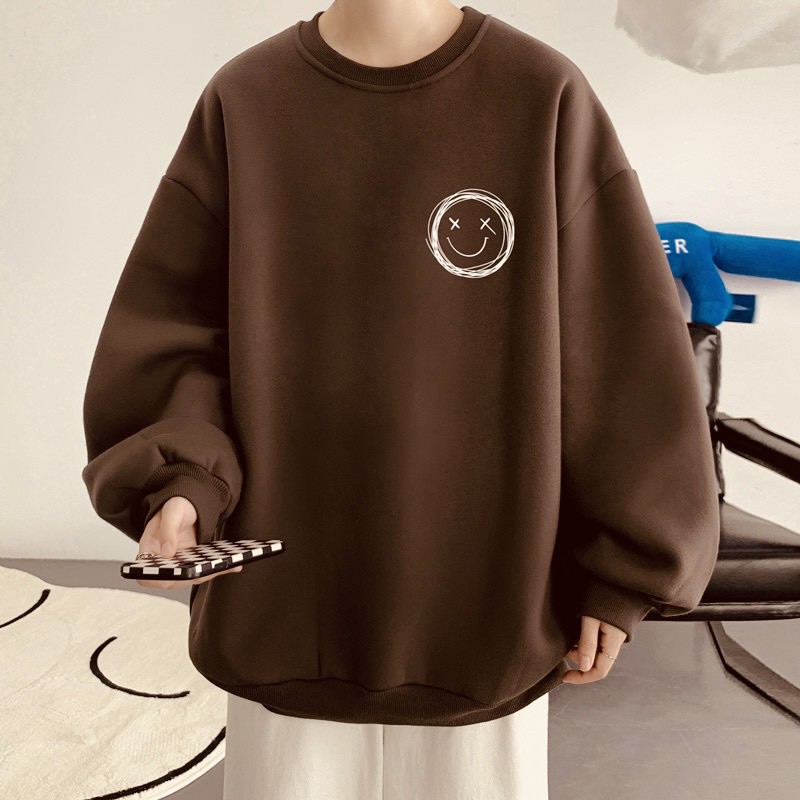 Áo sweater - TINOWEAR nỉ bông trơn hình icon mặt cười form rộng Unisex Thời trang unisex Tino | WebRaoVat - webraovat.net.vn