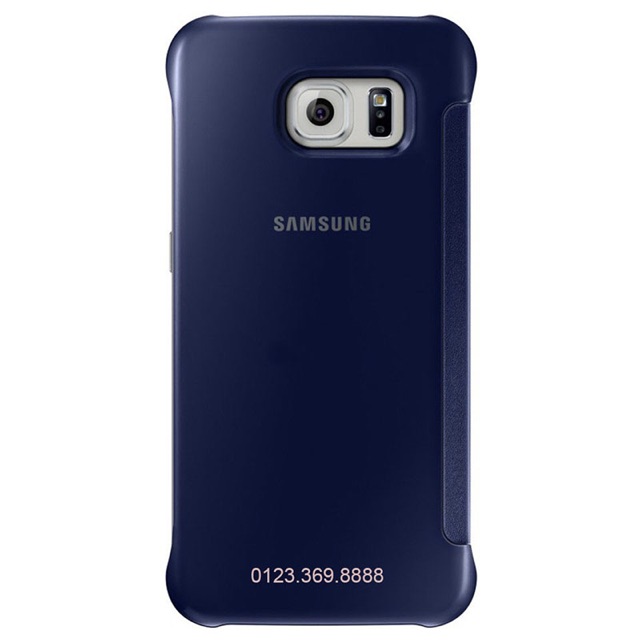 Ốp lưng Clear Sview Cover dùng cho Samsung S6 (Xanh dương)