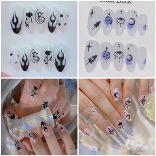 Nail Box Móng úp thiết kế đen huyền bí
