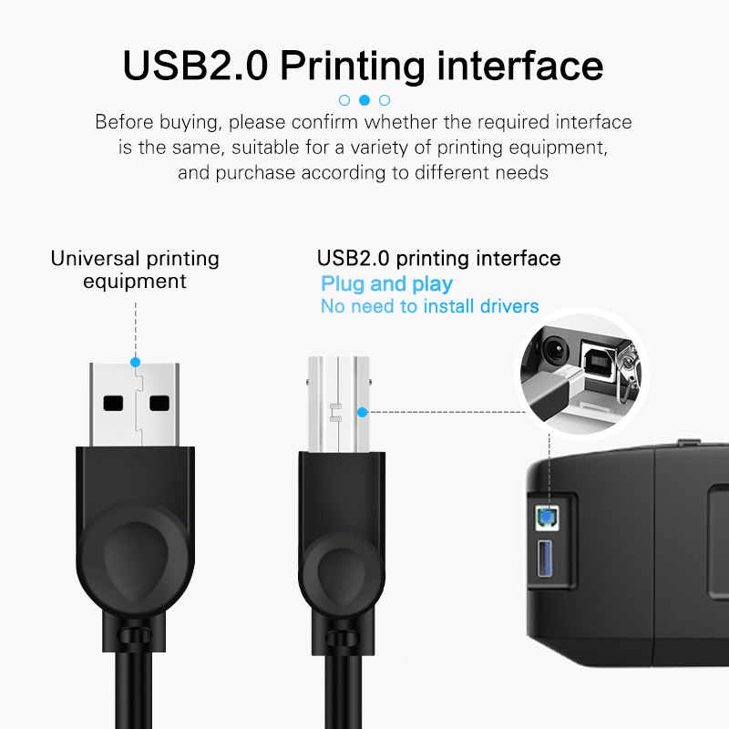 Cáp Truyền Dữ Liệu Hdoorlink Cho Máy In Canon Epson Cổng Usb 3.0 Dài 1m / 3m | BigBuy360 - bigbuy360.vn