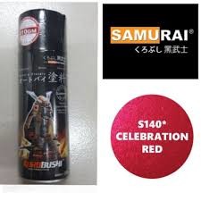 Chai sơn Samurai màu đỏ S140 .