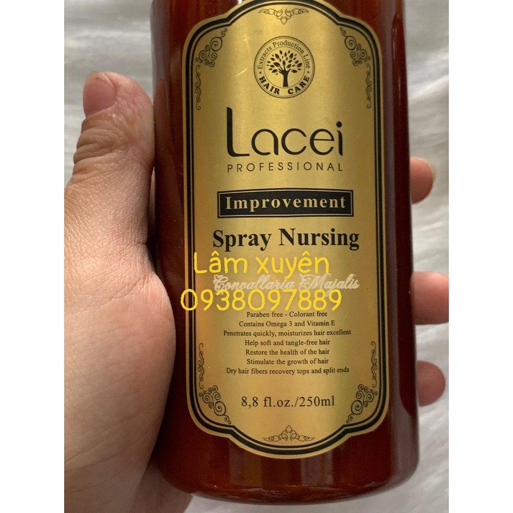 Xịt dưỡng tóc LACEI IMPROVEMENT 250ml CHÍNH HÃNGsữa dưỡng phục hồi tóc hư tổn nặng,cung cấp dưỡng chất nuôi dưỡng tóc