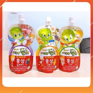[Date 2022-Đủ vị] Nước Uống Hồng Sâm Trái Cây Hoa Quả Túi Dooly Hàn Quốc Cho Bé 100ml Vị Táo Cam Việt Quất
