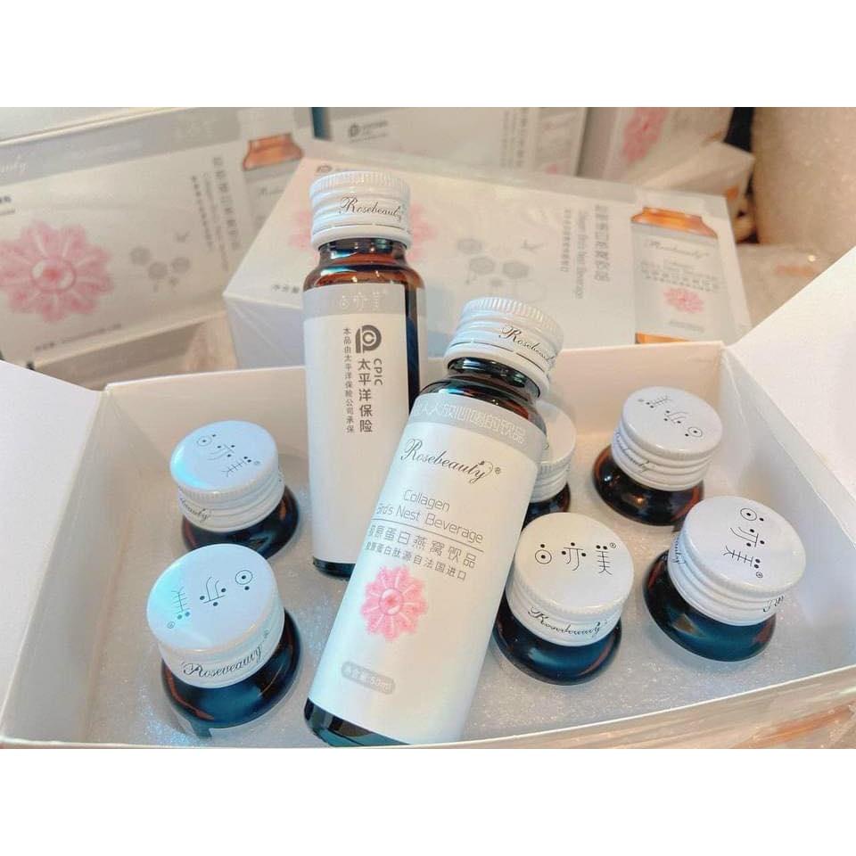 Nước Uống Collagen Rose Beauty Tinh Chất Yến Và Hoa Anh Thảo - Collagen Nội Địa Trung