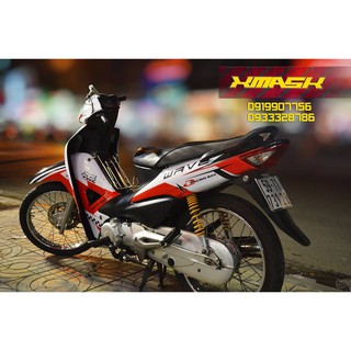 Tem Trùm Xe Wave Mẫu Racing Boy