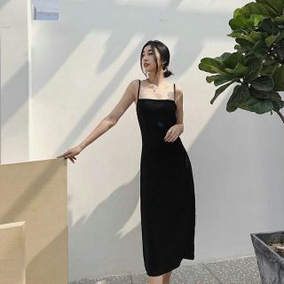 Đầm 2 dây hở lưng
