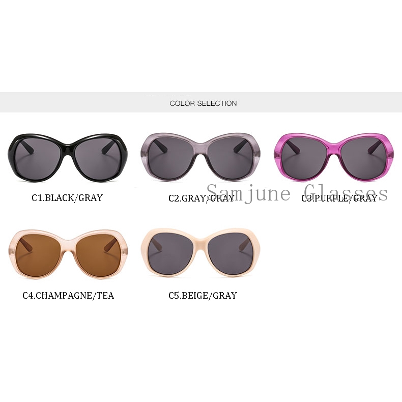 Kính mát SAMJUNE chống tia UV phong cách cổ điển thời trang cho nữ