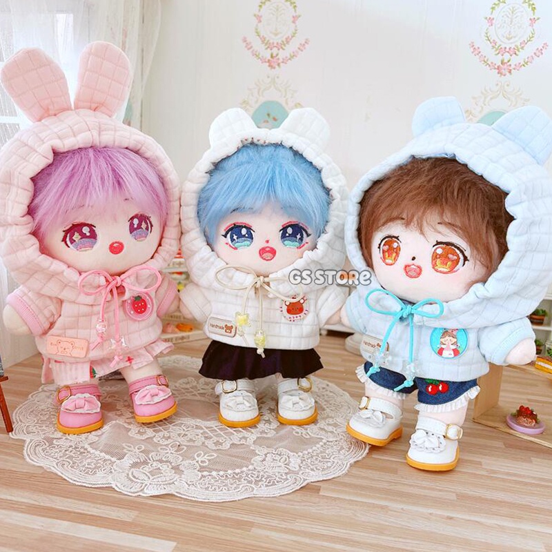 Áo Hoodie Họa Tiết Hoạt Hình Xinh Xắn Dành Cho Búp Bê Baekhyun ChanYeol D.O 20cm Búp Bê Thần Tượng CHEN SEHUN Jennie Lisa