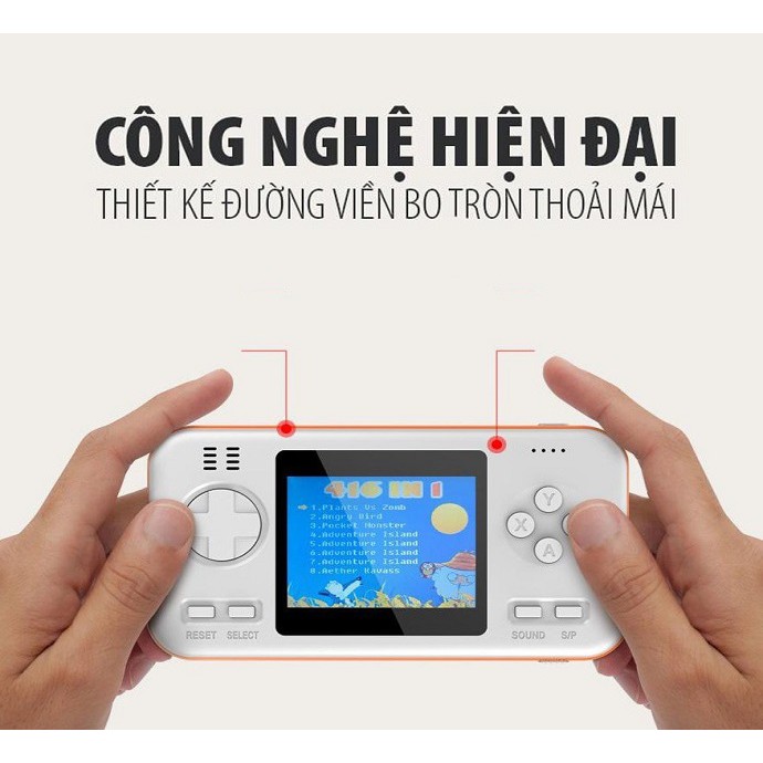 Máy Chơi Game Huyền Thoại 2in1 - Game Tuổi Thơ Với 416 Game Trong 1 - Kiêm Sạc Dự Phòng 8000mah - Vui Vẻ Cả Ngày