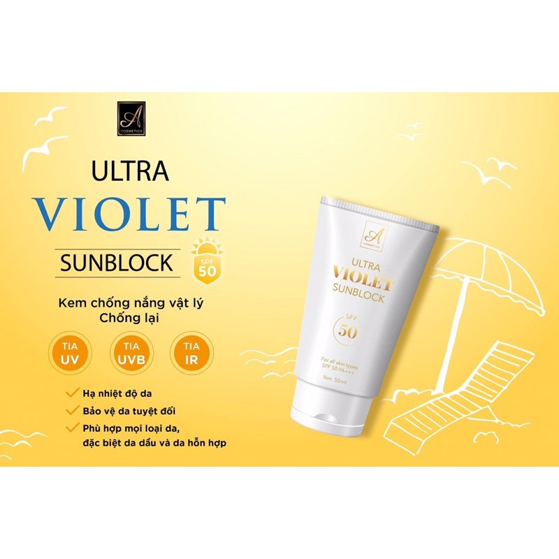 [Hình Thật] Kem Chống nắng Ultra Violet Sunblock Acosmetics Phương anh