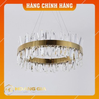 Đèn thả phòng khách-đèn thả vương miện pha lê cao cấp avmd1816-led chiếu sáng 3 màu