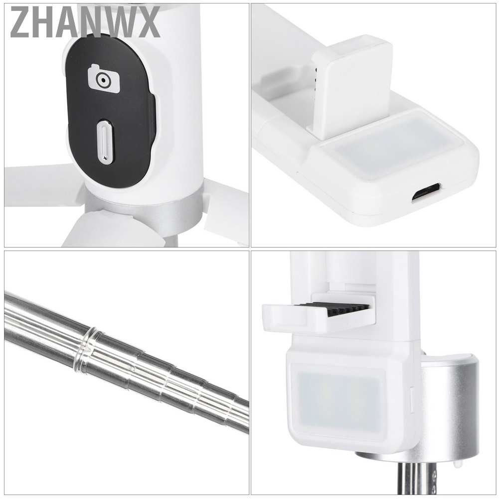 Zhanwx Tripod Selfie Stick with Light Mobile Phone Wireless Bluetooth Foldable Mini Stand | BigBuy360 - bigbuy360.vn