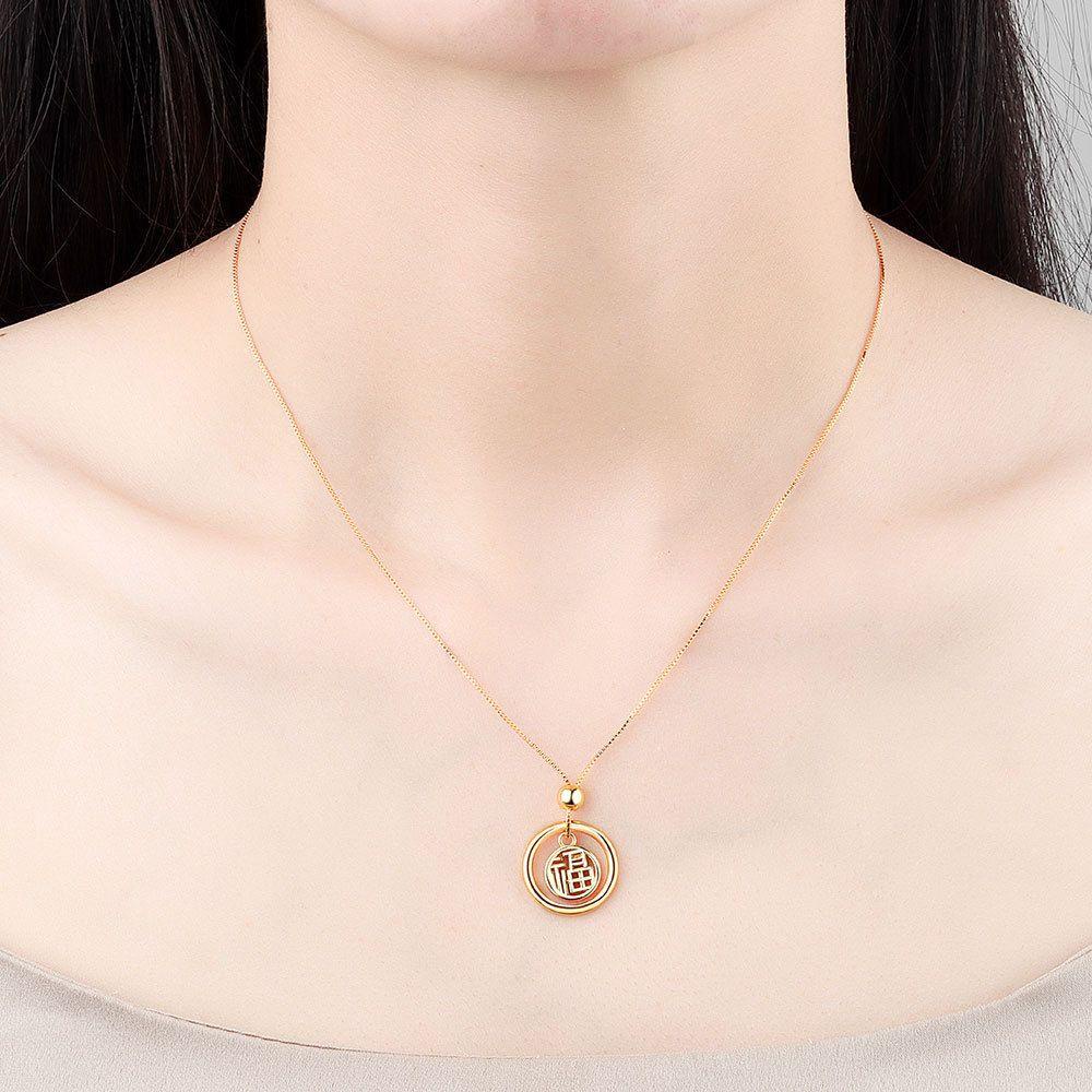 1 Dây Chuyền Nữ Mặt Hình Nhân Vật May Mắn Phong Cách Trung Hoa|Dây Chuyền Đồng Dạng Chuỗi Màu Sắc Thời Trang|Vòng Cổ Choker Thời Trang Cá Tính