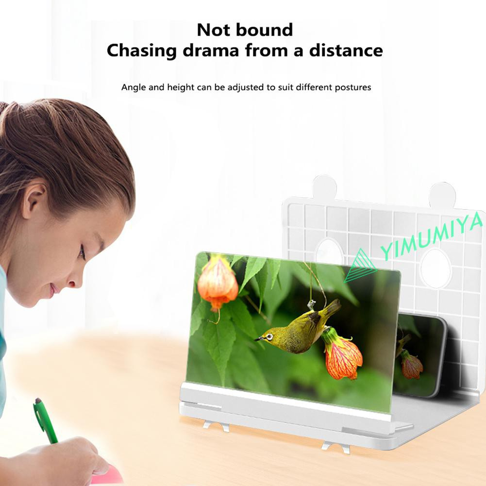 Kính Phóng Đại Màn Hình Hd 3d 10 Inch Có Thể Gấp Gọn Cho Điện Thoại