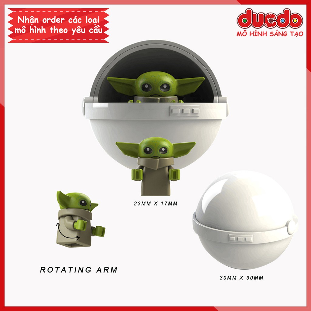 Minifigures nhân vật Baby Yoda trong Star Wars tuyệt đẹp - Đồ chơi Lắp ghép Xếp hình Mini Mô hình KT1039