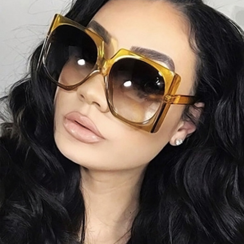 Kính Mát Gọng Vuông Lớn Chống Tia UV Thời Trang Dành Cho Nam Và Nữ