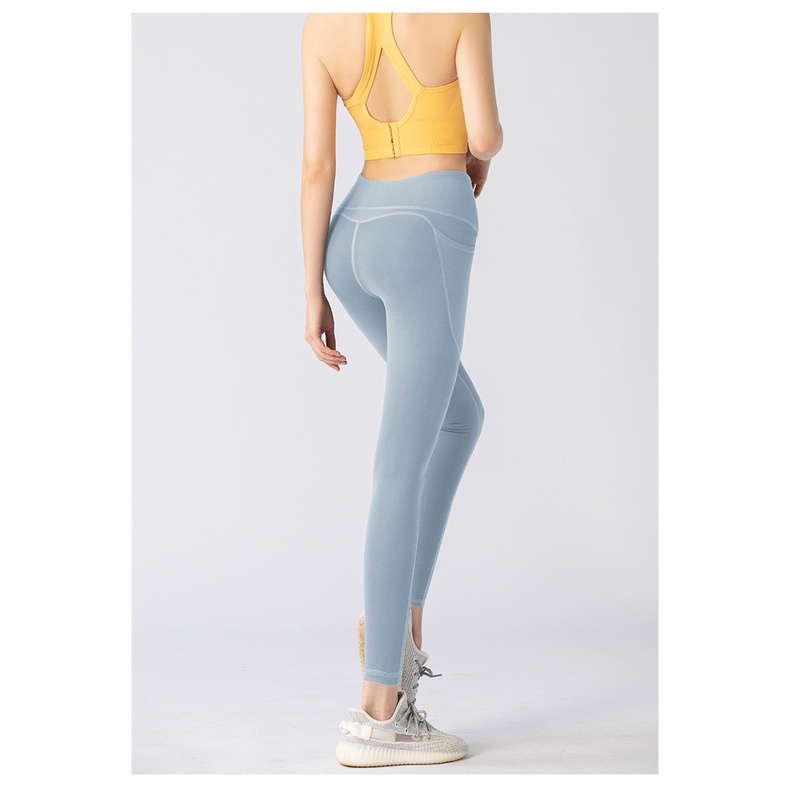 Quần tập GYM, YOGA lưng cạp cao năm động, vải co giãn thoải mái - Hàng Quảng Châu Cao Cấp (QT19)