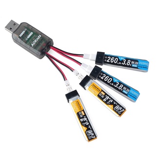 Bộ sạc pin usb lipo 4 jack 1s cho máy bay tiny rc
