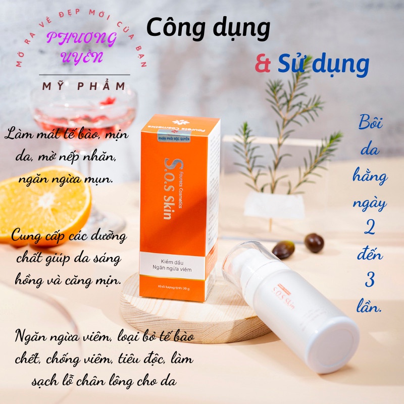 Cao mụn S.O.S 30g ⚡ CHÍNH HÃNG ⚡ Cao cấp cứu SOS Skin giúp làm mờ nếp nhăn, ngăn ngừa mụn, viêm, kiềm dầu.