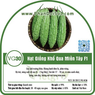 Hạt Giống Khổ Qua Miền Tây F1 Vietgro VG30 (Gói 10 hạt, gói 10gr)