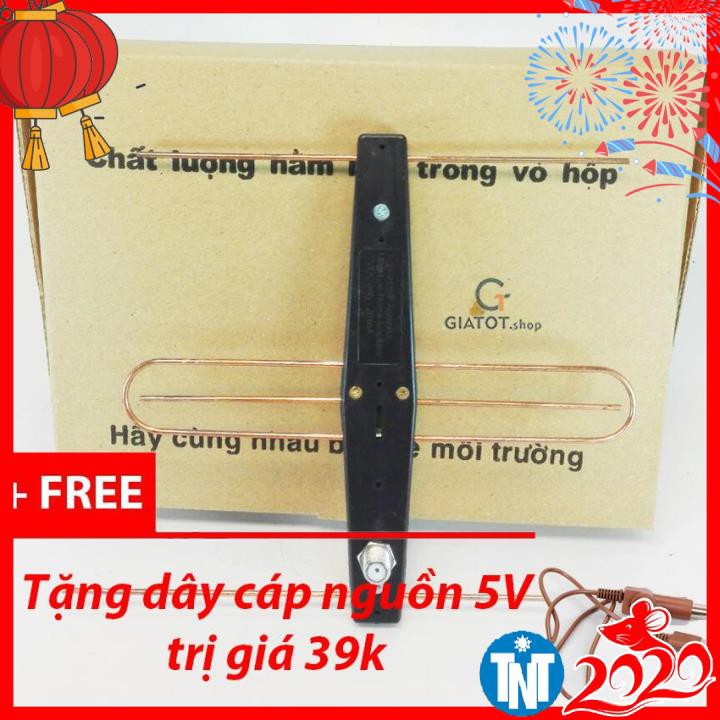 Anten thu sóng DVB T2 có mạch khuếch đại Micsat tặng cáp nguồn