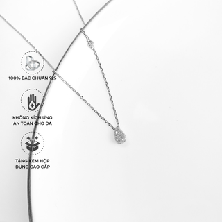 Dây Chuyền Bạc Blue Peach Water Drop DC112
