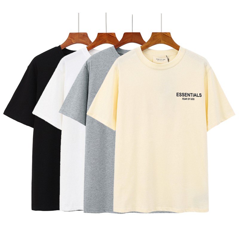 FOG FEAR OF GOD ESSENTIALS Double-line basic letter printing loose couple casual short-sleeved T-shirt