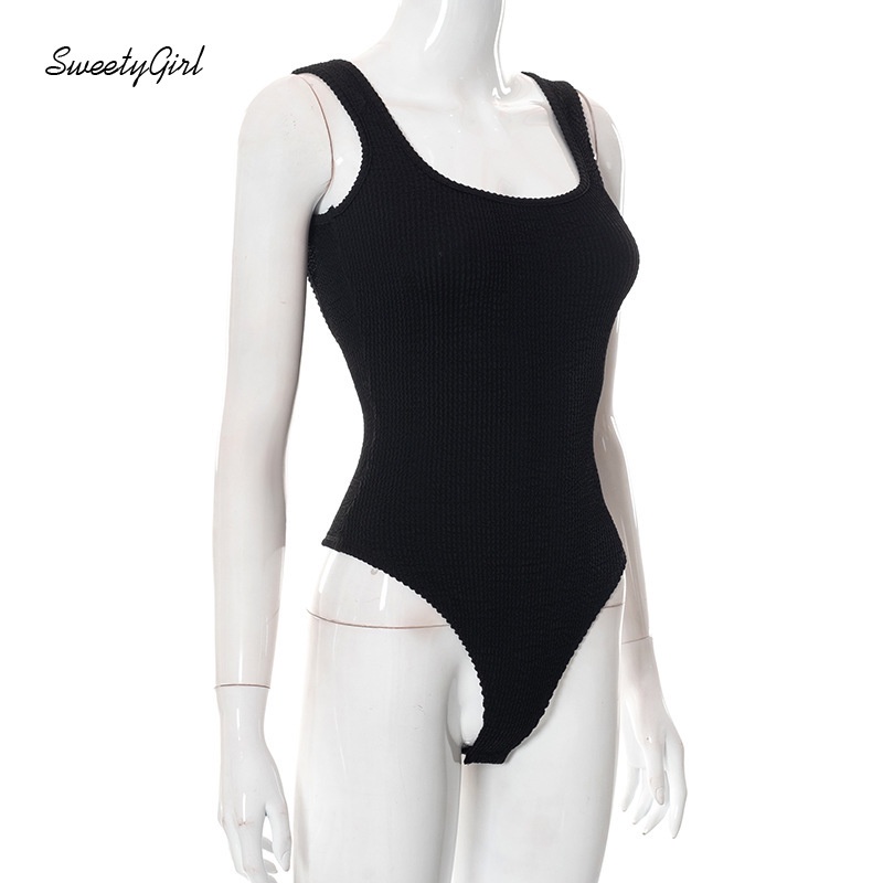 Áo Liền Quần Cổ Chữ U Không Tay Hở Lưng Màu Trơn Quyến Rũ Dành Cho Nữ 2022