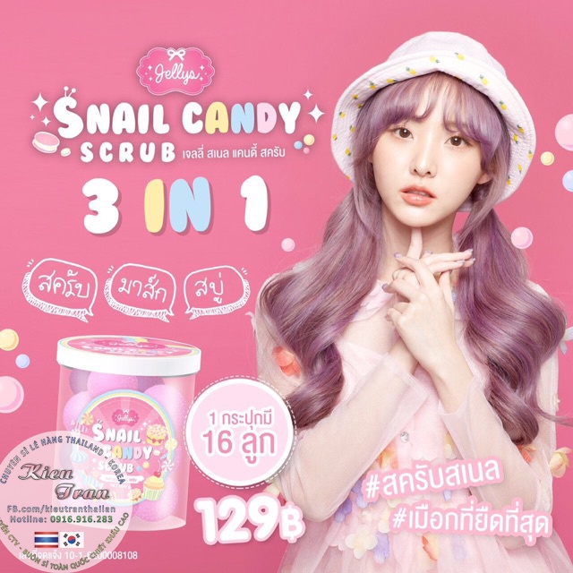 VIÊN TẮM TẨY TẾ BÀO CHẾT SNAIL CANDY SCRUB THÁI LAN