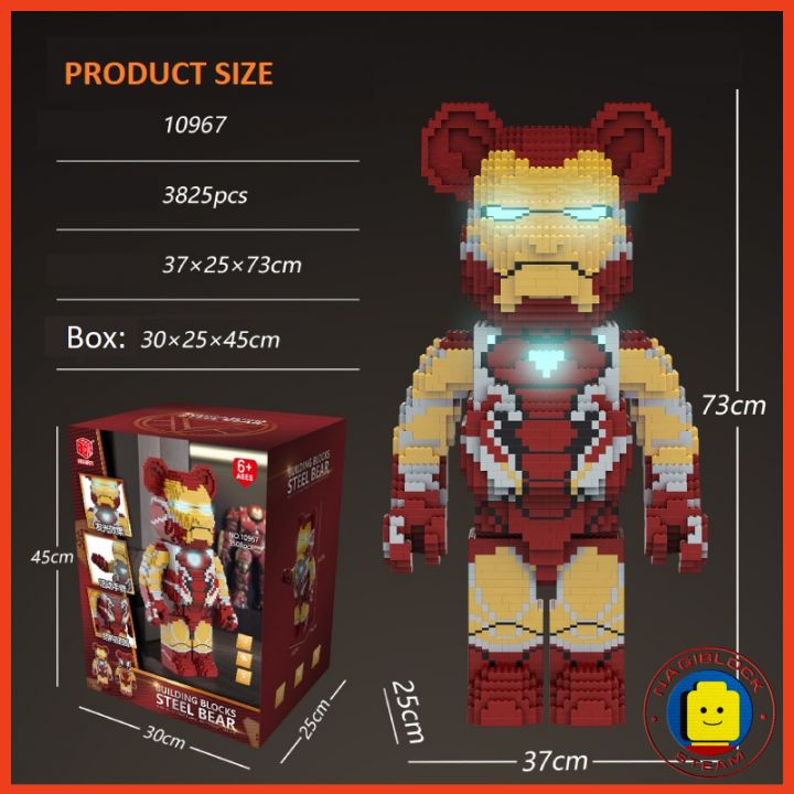 Mô hình lắp ráp BEARBRICK IRON MAN 73 cm XJ-10967 decor